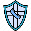 shield, phone, security, alert, message, encrypted, icon