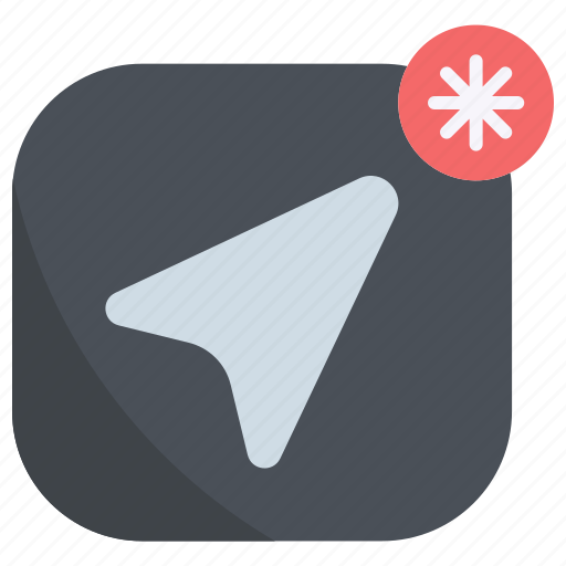 Location, click, button, direction, navigation, notification, marker icon - Download on Iconfinder