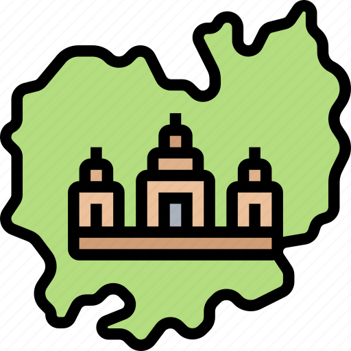 Cambodia, map, country, nation, geography icon - Download on Iconfinder