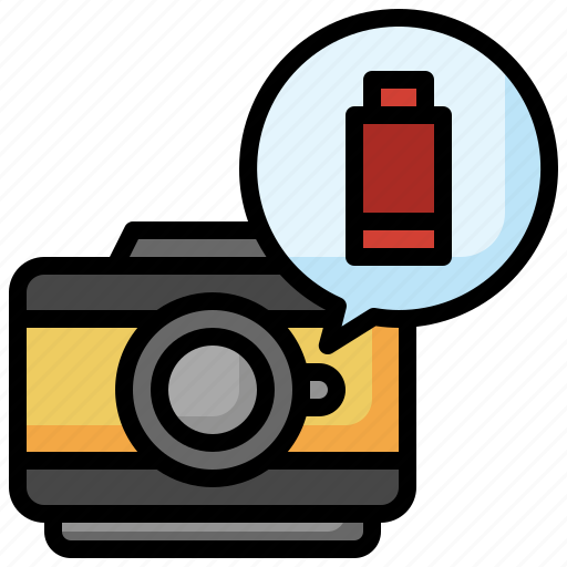 Low, battery, level, photo, camera, technology icon - Download on Iconfinder
