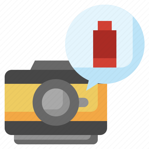 Low, battery, level, photo, camera, technology icon - Download on Iconfinder