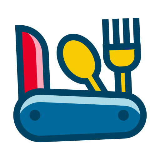 Fork, jungle, knife, spoon, tool icon - Free download