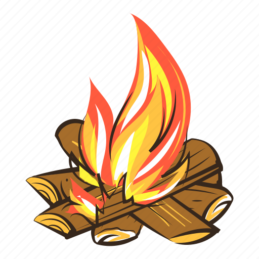 Campfire, cartoon, family, food, hand, party, smore icon - Download on Iconfinder