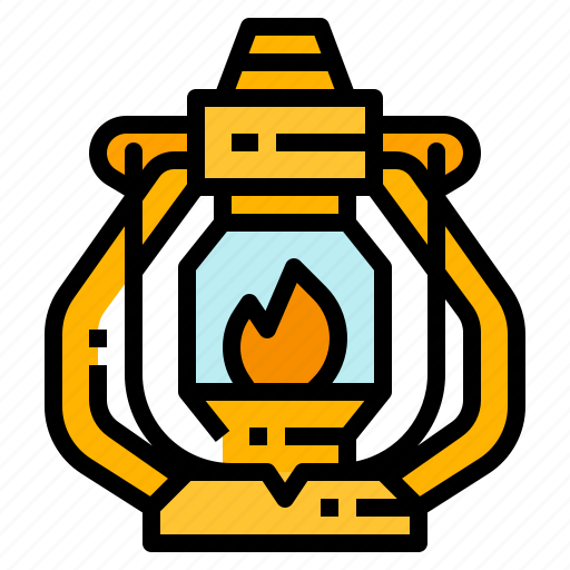 Camp, camping, fire, illumination, lamp, oil, travel icon - Download on Iconfinder