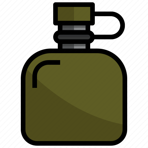 Camping, flask, hiking, military, tools, water icon - Download on Iconfinder
