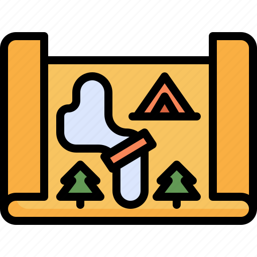 Navigation, location, map, camping, camp, travel, holiday icon - Download on Iconfinder