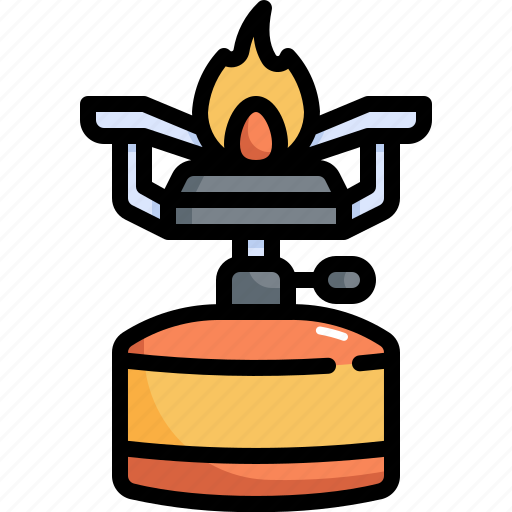 Gas, picnic, stove, camping, fire, travel, camp icon - Download on Iconfinder