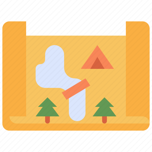 Travel, location, camping, map, camp, holiday, navigation icon - Download on Iconfinder