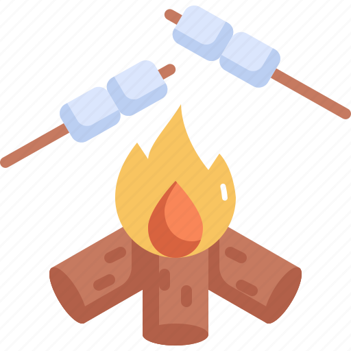 Fire, travel, camping, camp, marshmallow, holiday, burn icon - Download on Iconfinder
