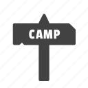 sign, camp, camping, mountain, arrow, direction, arrows