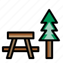 picnictable, park, camping, picnic, table 