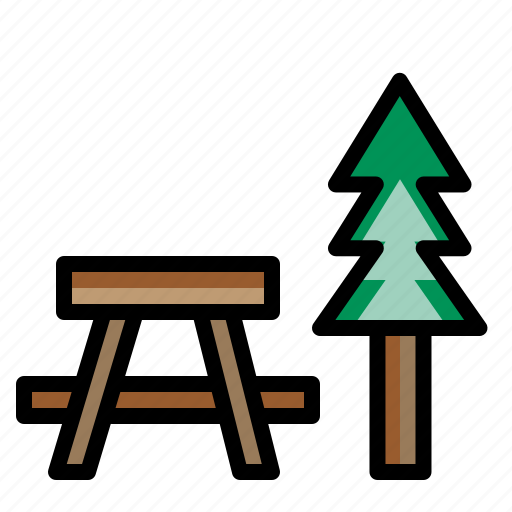Picnictable, park, camping, picnic, table icon - Download on Iconfinder