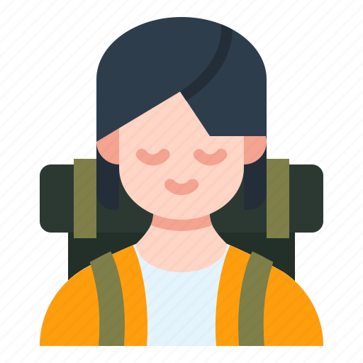 Adventurer, adventure, camping, female, woman, user, avatar icon - Download on Iconfinder