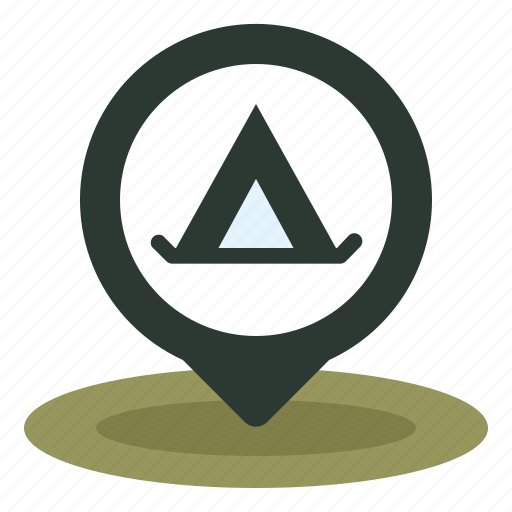Location, placeholder, pin, camping, home, resort, tent icon - Download on Iconfinder