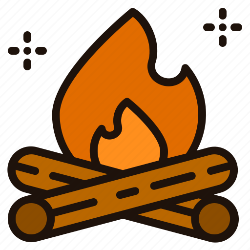 Campfire, camping, cooking, flame, hot, burn, holidays icon - Download on Iconfinder