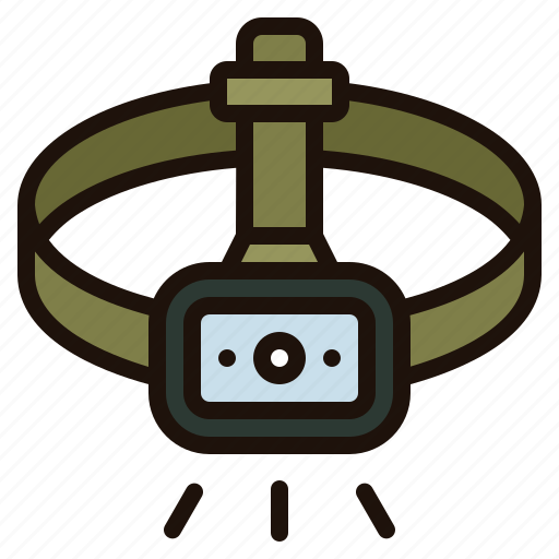 Headlamp, camping, headlights, light, electronics, bulb, security icon - Download on Iconfinder