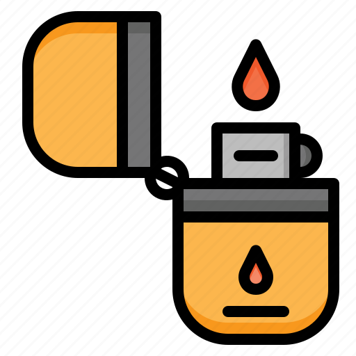 Camper, lighter, camping, fire, light, nature, summer icon - Download on Iconfinder