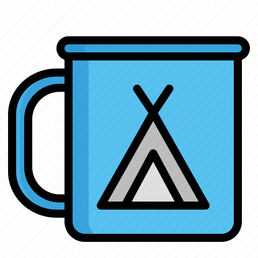 Camping, mug, outdoor, cup, drink, summer, holiday icon - Download on Iconfinder