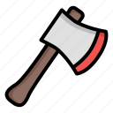 axe, camping, hatchet, tomahawk, weapon, wooden