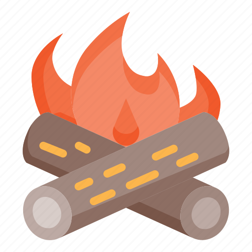 Bonfire, campfire, camping, firewood, flame, trunk, wood icon - Download on Iconfinder