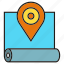 gps, location, map, pin 