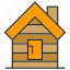 cabin, cottage, home, house, hut, lodge, shack 
