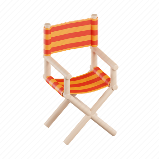 Chair, camping chair, armchair, seat, furniture, interior 3D illustration - Download on Iconfinder
