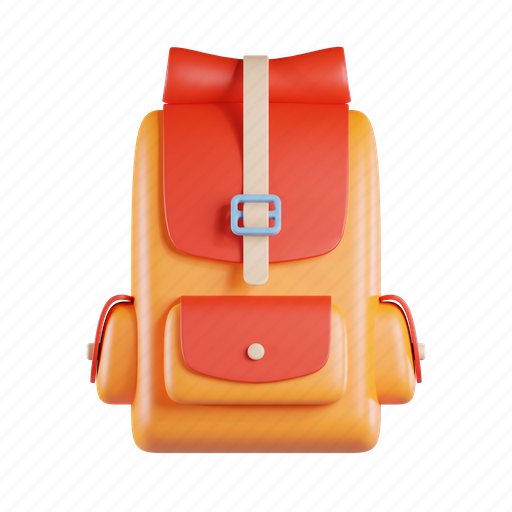 Bag, hiking bag, travel, suitcase, backpack 3D illustration - Download on Iconfinder