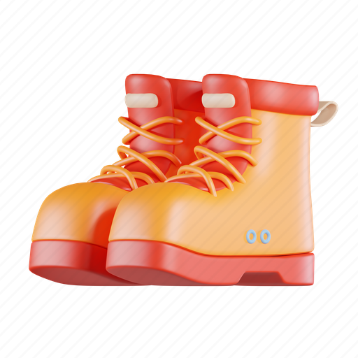 Hiking, boots, hiking boots, adventure, camping, fashion, travel 3D illustration - Download on Iconfinder