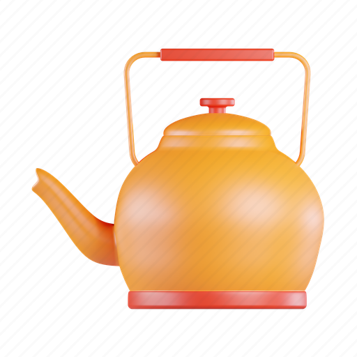 Kettle, teapot, pot, drink, beverage 3D illustration - Download on Iconfinder