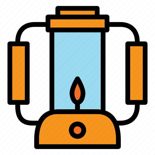 Fire lamp, lantern, oil-lamp, light, flame, lamp, camping icon - Download on Iconfinder