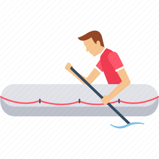 Boat, boating, adventure, man, picnic, sailing, sea icon - Download on Iconfinder