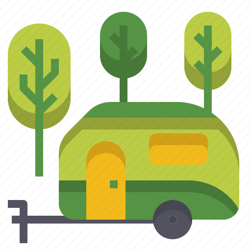 Camper, camping, caravan, journey, trailer, travel, van icon - Download on Iconfinder