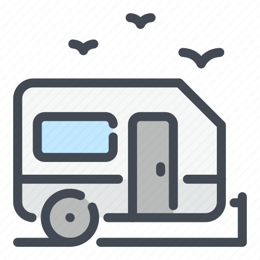 Camp, caravan, trailer, transport, travel, vehicle, wagon icon - Download on Iconfinder
