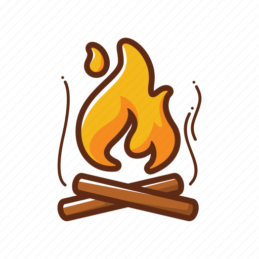 Camp fire, camping, cross, fire, wood, burn, flame icon - Download on Iconfinder