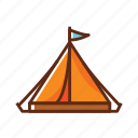brown, camping, flag, tent, triangle 