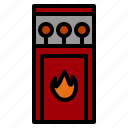 matchesbox, fire, matches, flame, camping
