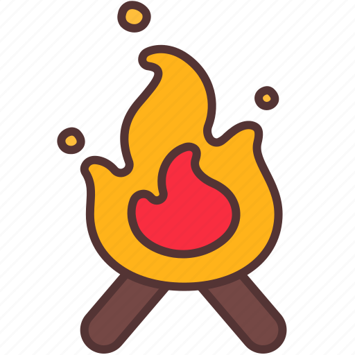 Camp, camping, cooking, fire, flame, forest, wood icon - Download on Iconfinder