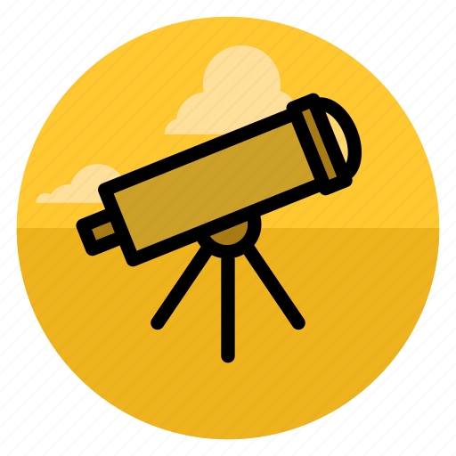 Telescope, astronomy, glass, look, planetarium, space, zoom icon - Download on Iconfinder