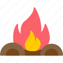 campfire, bonfire, camping, fire, flame, hot
