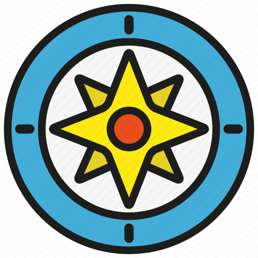 Compass, direction, location, navigation, tool icon - Download on Iconfinder