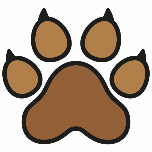 Animal, cat, dog, paw, pet, print icon
