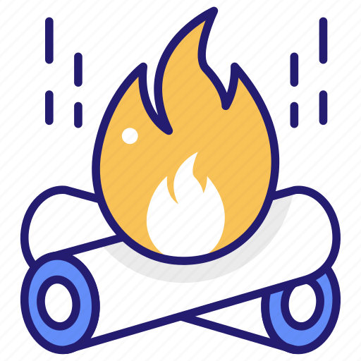 Campfire, camping, wood, trunk, flame, bonfire, firewood icon - Download on Iconfinder