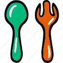 spoon, and, fork, kitchen, vector, restaurant, dining, lunch, dinner