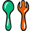 spoon, and, fork, kitchen, vector, restaurant, dining, lunch, dinner 