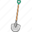 shovel, tool, work, agriculture, garden, spade, equipment, gardening, farm 