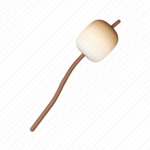 Marshmallow, soft, camp, journey, relaxing, camping, trip 3D illustration - Download on Iconfinder
