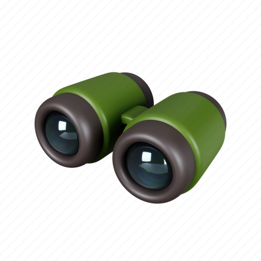 Binoculars, zoom, camp, hiking, camping, journey, trip 3D illustration - Download on Iconfinder