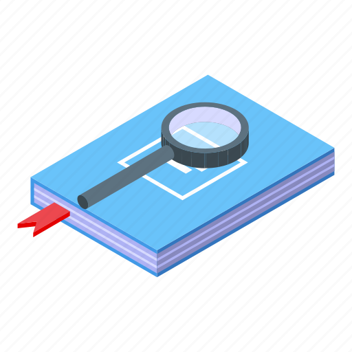 Campus, search, book, isometric icon - Download on Iconfinder