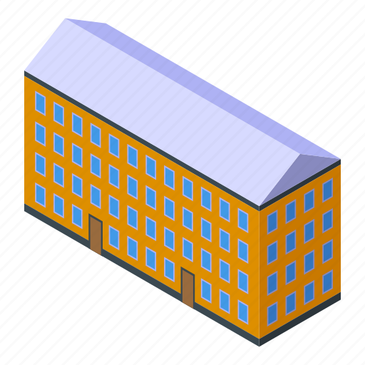 Campus, apartment, isometric icon - Download on Iconfinder